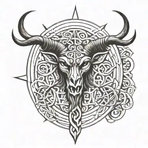 celtic baphomet tattoo design idea