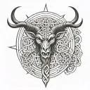 celtic baphomet tattoo design idea