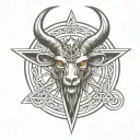 celtic baphomet tattoo design idea