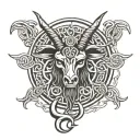 celtic baphomet tattoo design idea