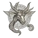 celtic baphomet tattoo design idea