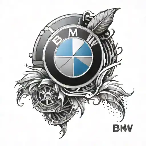 bmw logo combined tattoo design idea