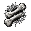 Dog Bone tattoo design idea