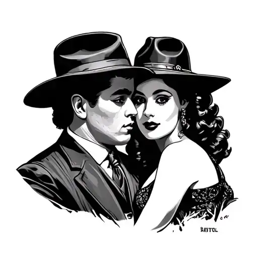Bonnie And Clyde tattoo design idea