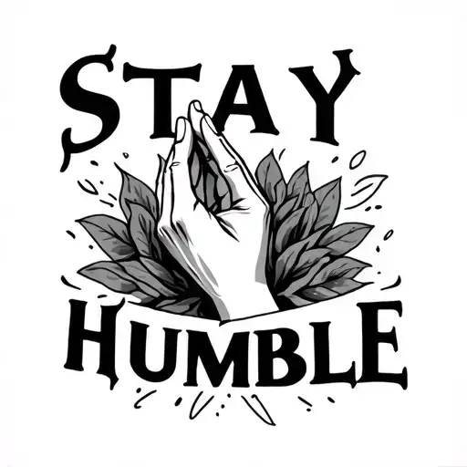 "Stay Humble " "Stay Humble " Praying Hands tattoo design idea