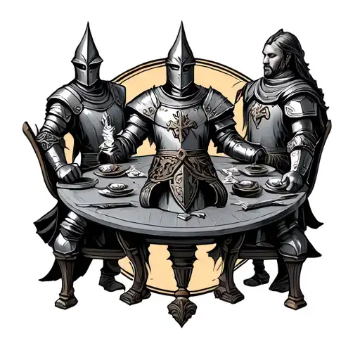 Knights Of The Round Table tattoo design idea