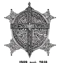 Coptic cross and below is 1989 and 2010 in Arabic tattoo design idea