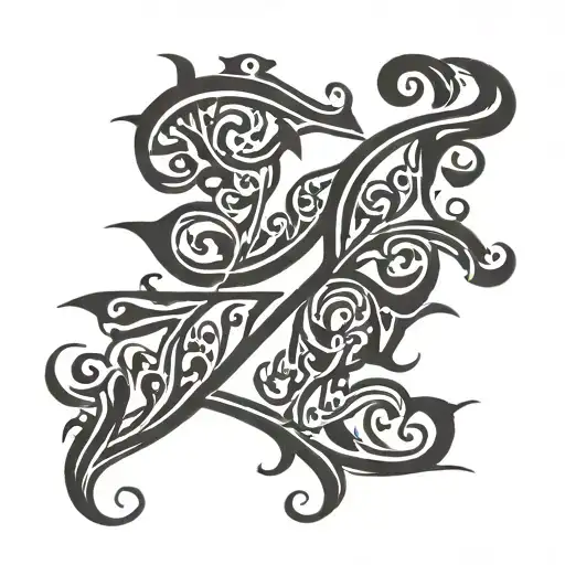 ambigram of names "ELANGO" and "MANJU". MAKE BOTH NAMES VISIBLE AND CLEARLY LEGIBLE TO READ. tattoo design idea
