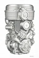 harley davidson engine tattoo design idea