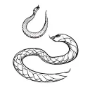 Viking snake tattoo design idea