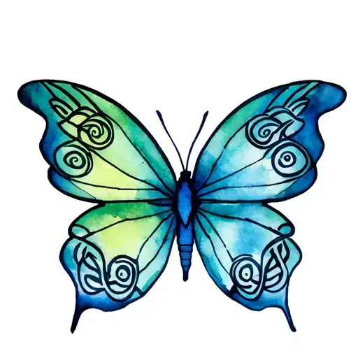Celtic Butterfly tattoo design idea