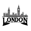 the word london with a skyline tattoo design idea