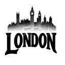 the word london with a skyline tattoo design idea