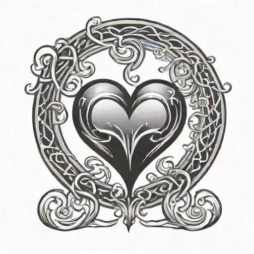 a heart with the numbers 2005 2007 2009 2011 in a circle tattoo design idea