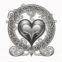 a heart with the numbers 2005 2007 2009 2011 in a circle tattoo design idea