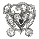 a heart with the numbers 2005 2007 2009 2011 in a circle tattoo design idea