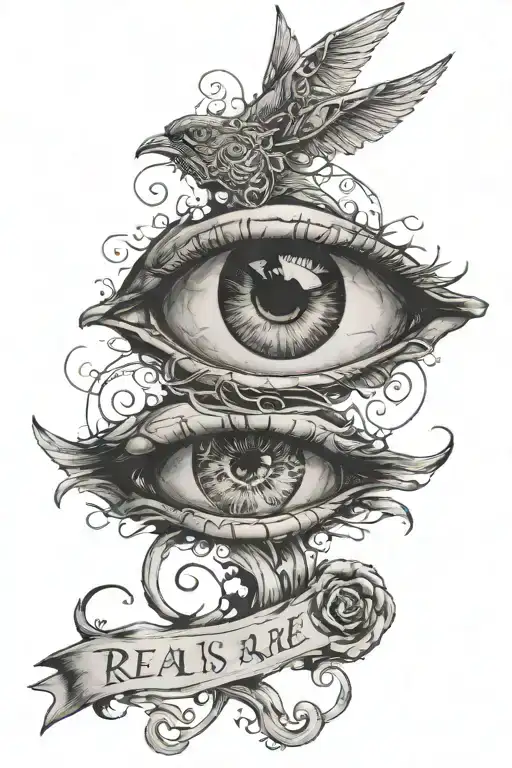 Real is Rare writing tattoo design idea