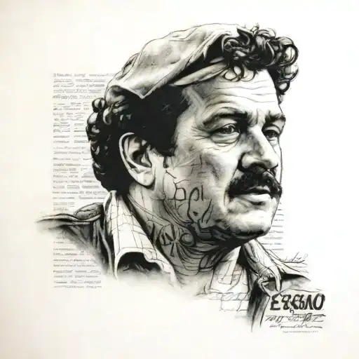 newspaper articles pablo escobar tattoo design idea