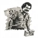 newspaper articles pablo escobar tattoo design idea