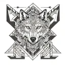 wolf, arrows, chains tattoo design idea