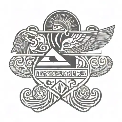 Egyptian hieroglyphics tattoo design idea