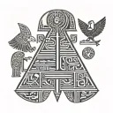 Egyptian hieroglyphics tattoo design idea
