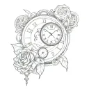 time and hustle   tattoo design idea
