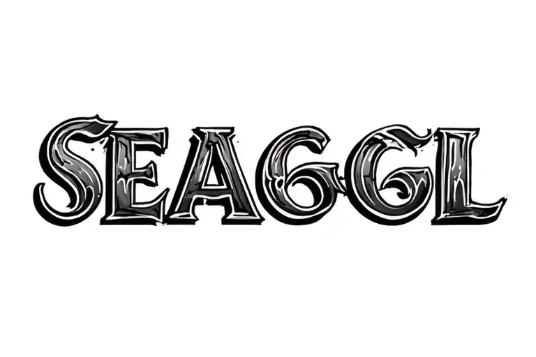 "86" Seagull tattoo design idea