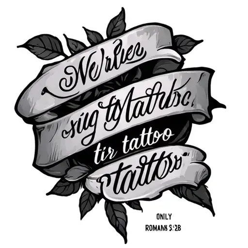 Romans 8:28 verse only tattoo design idea