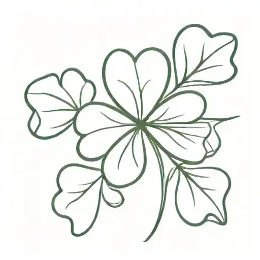 weed leaf clover tattoo design idea