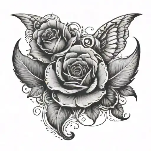 collar bone piece tattoo design idea