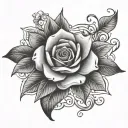 collar bone piece tattoo design idea