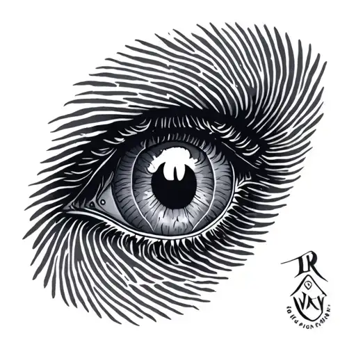 thumb print on thigh tattoo design idea