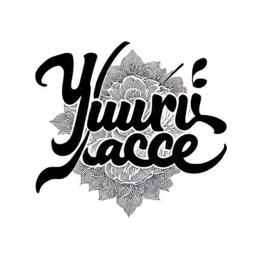 cursive font for "yuri jace" minimalist tattoo tattoo design idea