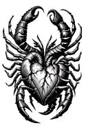 scorpion ripping heart in half sleeve tattoo tattoo design idea