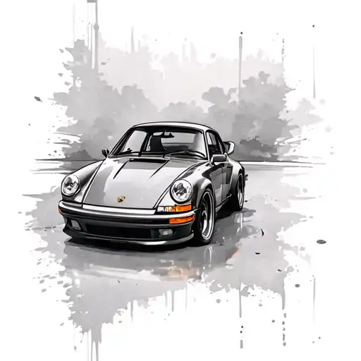Porsche 911 964 tattoo design idea