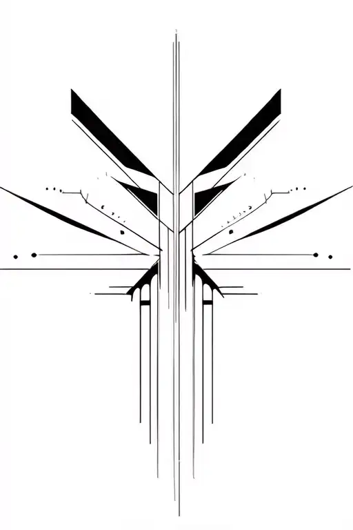 synthesizer cirquit geometric design tattoo design idea