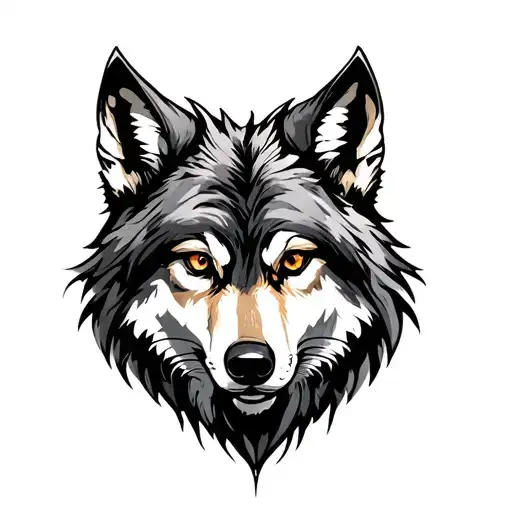 Steampunk Wolf tattoo design idea