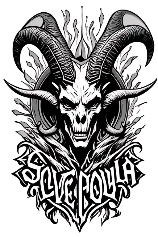 "SOLVE COAGULA" BAPHOMET tattoo design idea