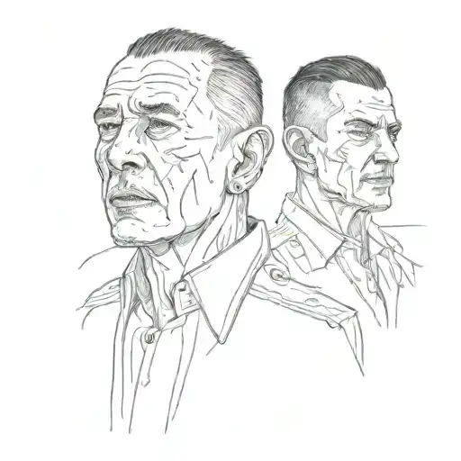 3 faces Chester Bennington Valery Kipelov Till Lindemann tattoo design idea