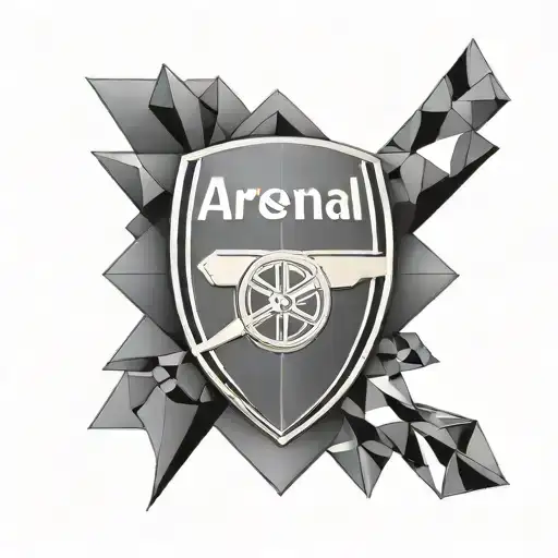 arsenal football club geometric tattoo design idea