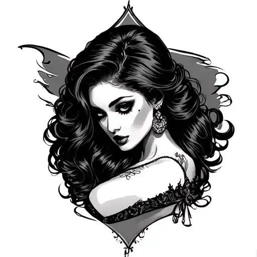 Prostitute tattoo design idea