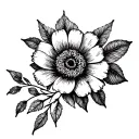 composition floral design tattoo design idea