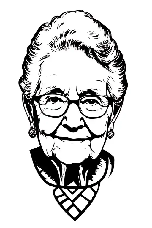 grandma memorial tattoo design idea