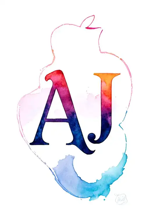 "AJ" apple juice box tattoo design idea