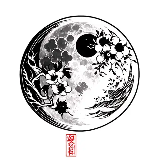 moon inside shravani name written tattoo design idea