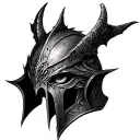 eye of sauron helmet tattoo design idea