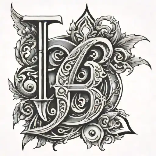Letters E-M-B-D-A-Z-Z-Z tattoo design idea