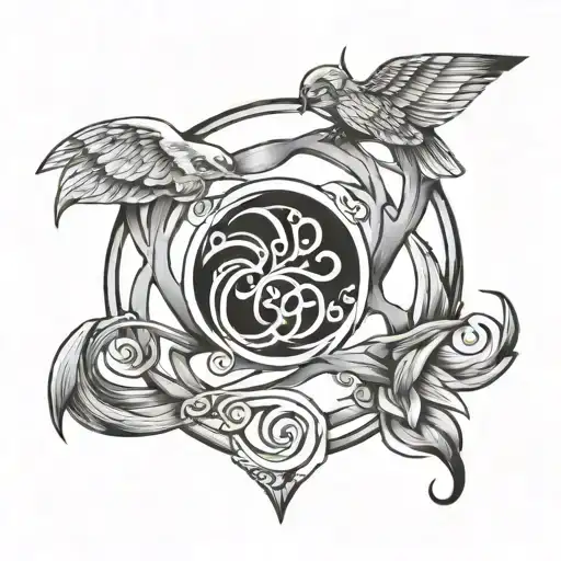 adoption symbol incorporating elements tattoo design idea