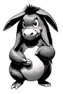 psyduck and eeyore tattoo design idea